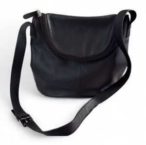 Maxx New York Black Leather Hobo Bag